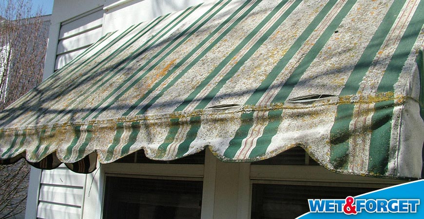 clean stained awning