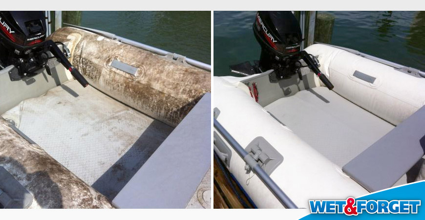 Wet & forget boat mold remover