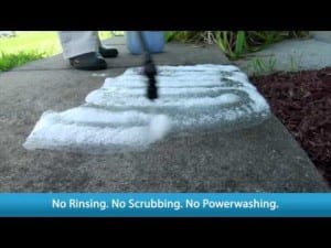 Wet & Forget application on concrete to remove growths