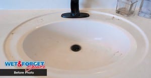 stained sink