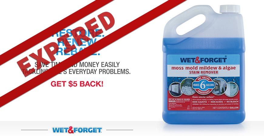 expired wet and forget rebate
