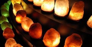 multiple shades of pink himalayan salt lamps