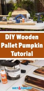 Feeling crafty this weekend? Make a wooden pallet pumpkin with our step-by-step tutorial!
