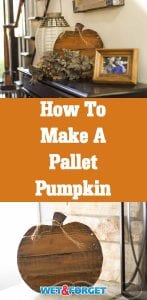 Give your home a more rustic feel by making this pallet pumpkin!