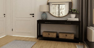 Entryway table storage