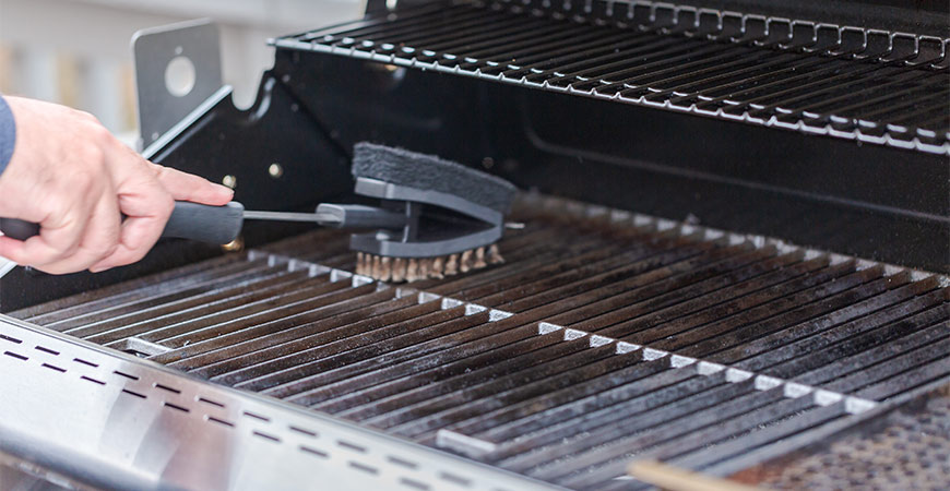Clean your grill after use with a wire brush.