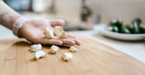 Garlic, a favored herb, adds delicious flavor to potato soup.