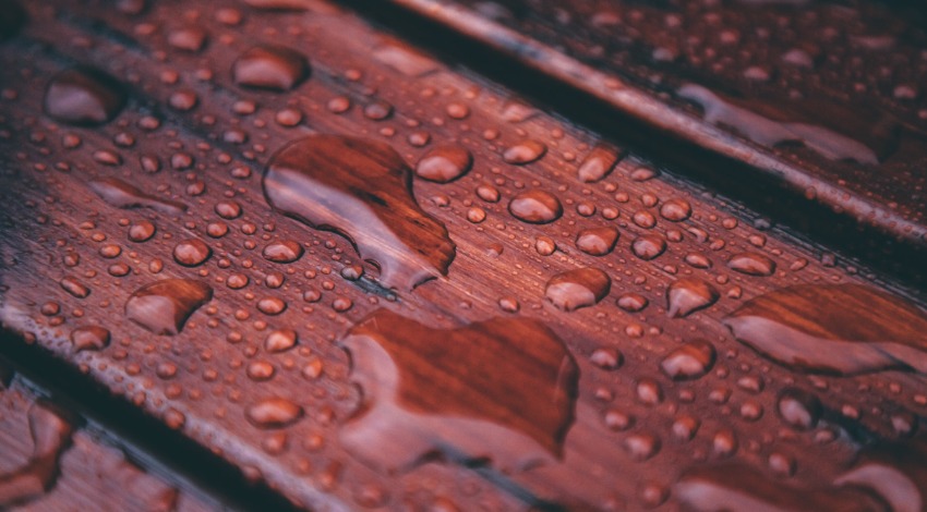 Outdoor wood stains protects decks from rain.