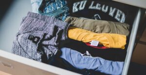 Properly folded shirts